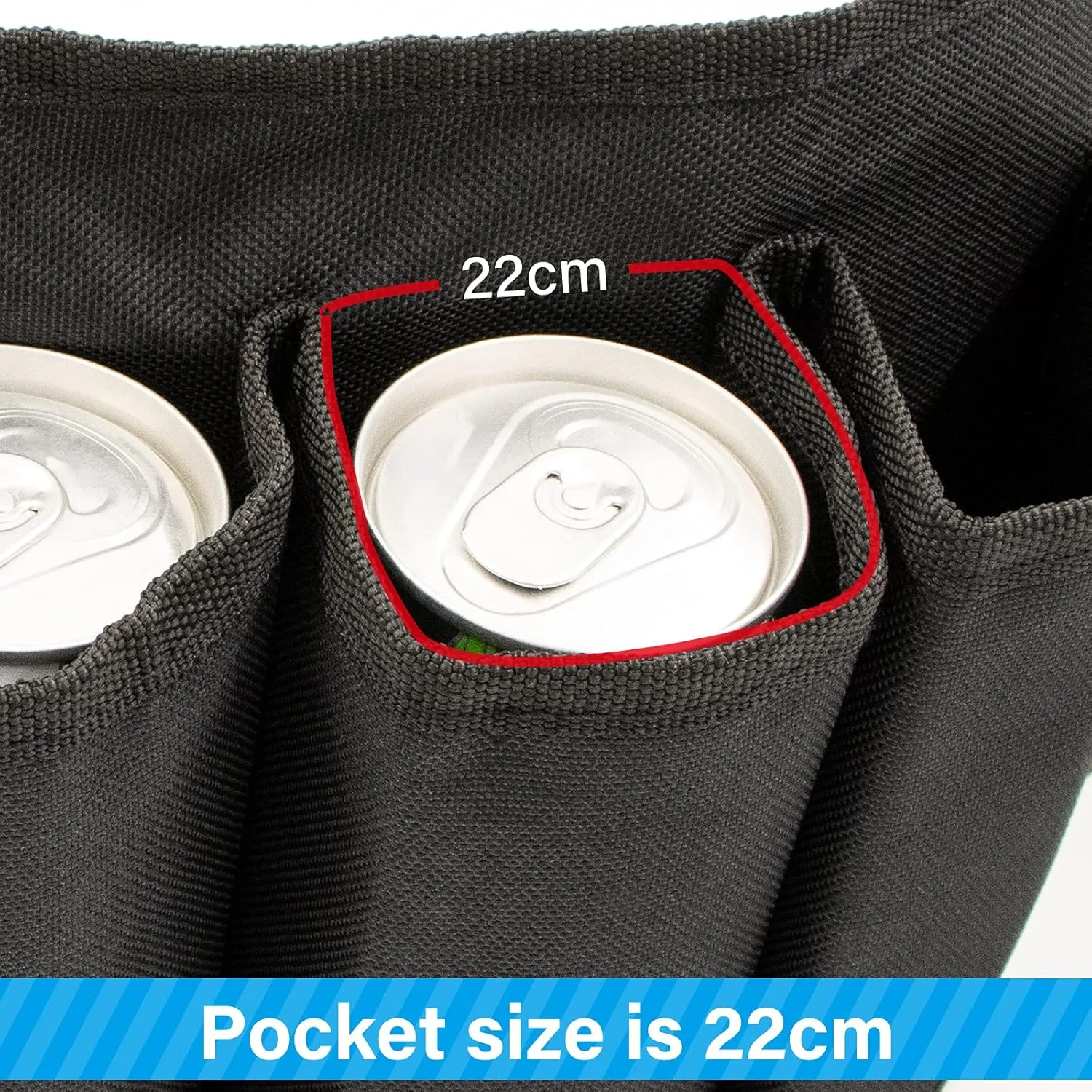 Adhafera Beer Belt, Adjustable 6 Pack Beer Belt Holder, Oxford Beer Waist Holder for Man, Women, White Elephant Game Ideas (black)