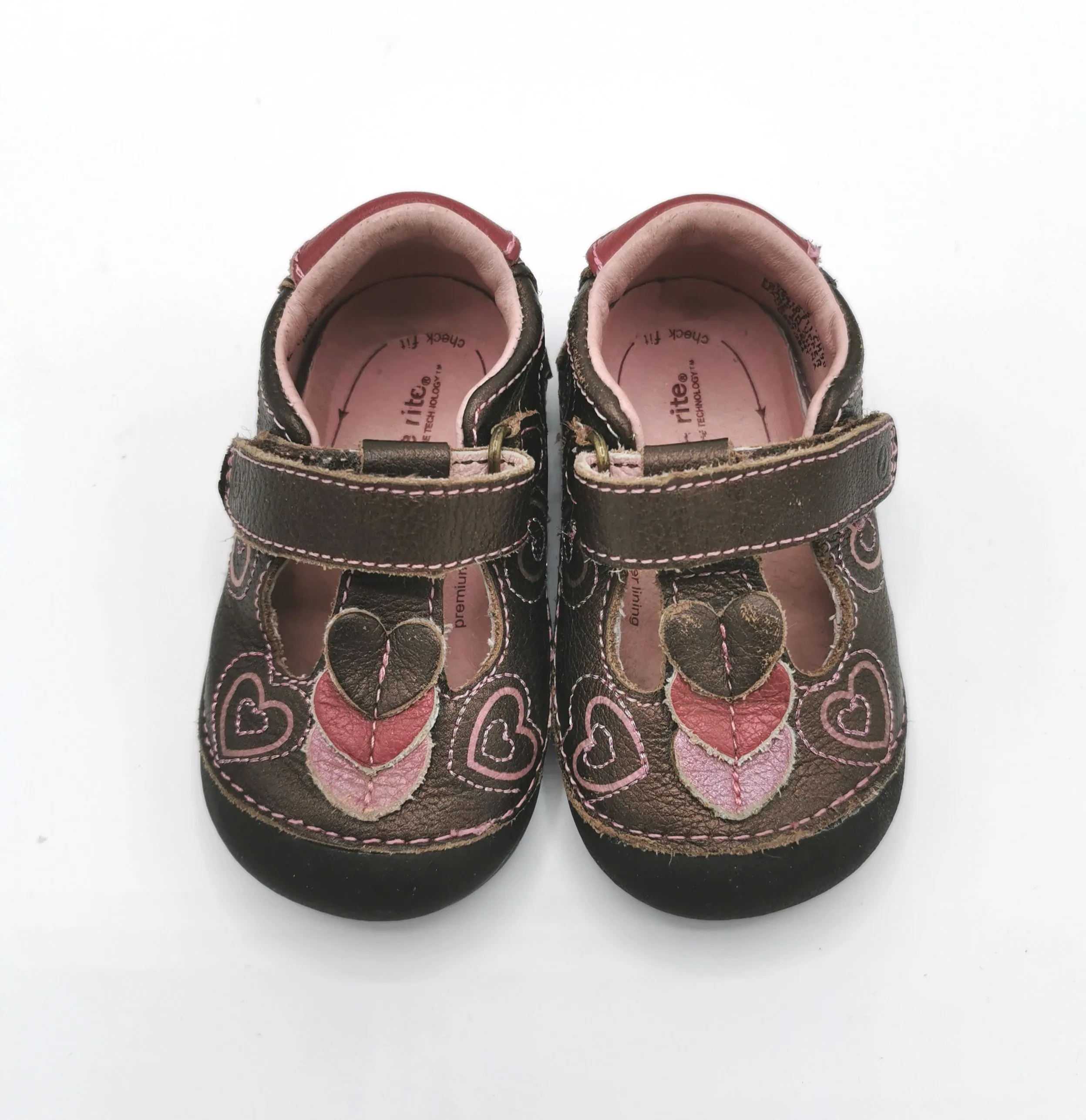 BABY GIRL SIZE 4 TODDLER - STRIDE RITE, Leather Comfort Shoes EUC B2