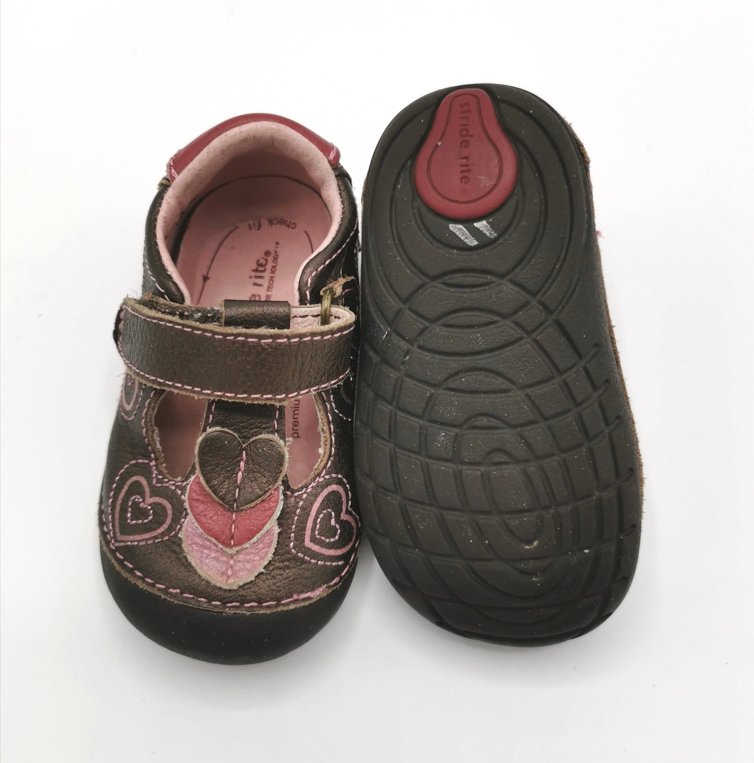 BABY GIRL SIZE 4 TODDLER - STRIDE RITE, Leather Comfort Shoes EUC B2