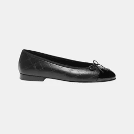 Chanel Ballet Flats Printed Lambskin And Patent Calfskin Black