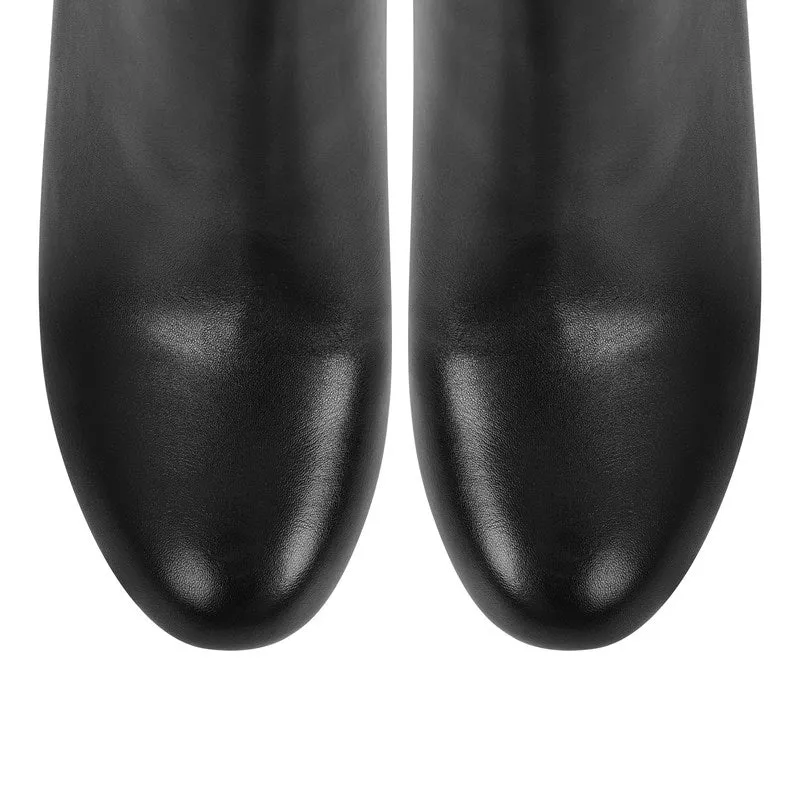 Chunky Heel Platform Boots