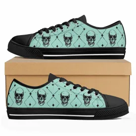 Classic Skulls Mens Rubber Low Top Canvas Shoes