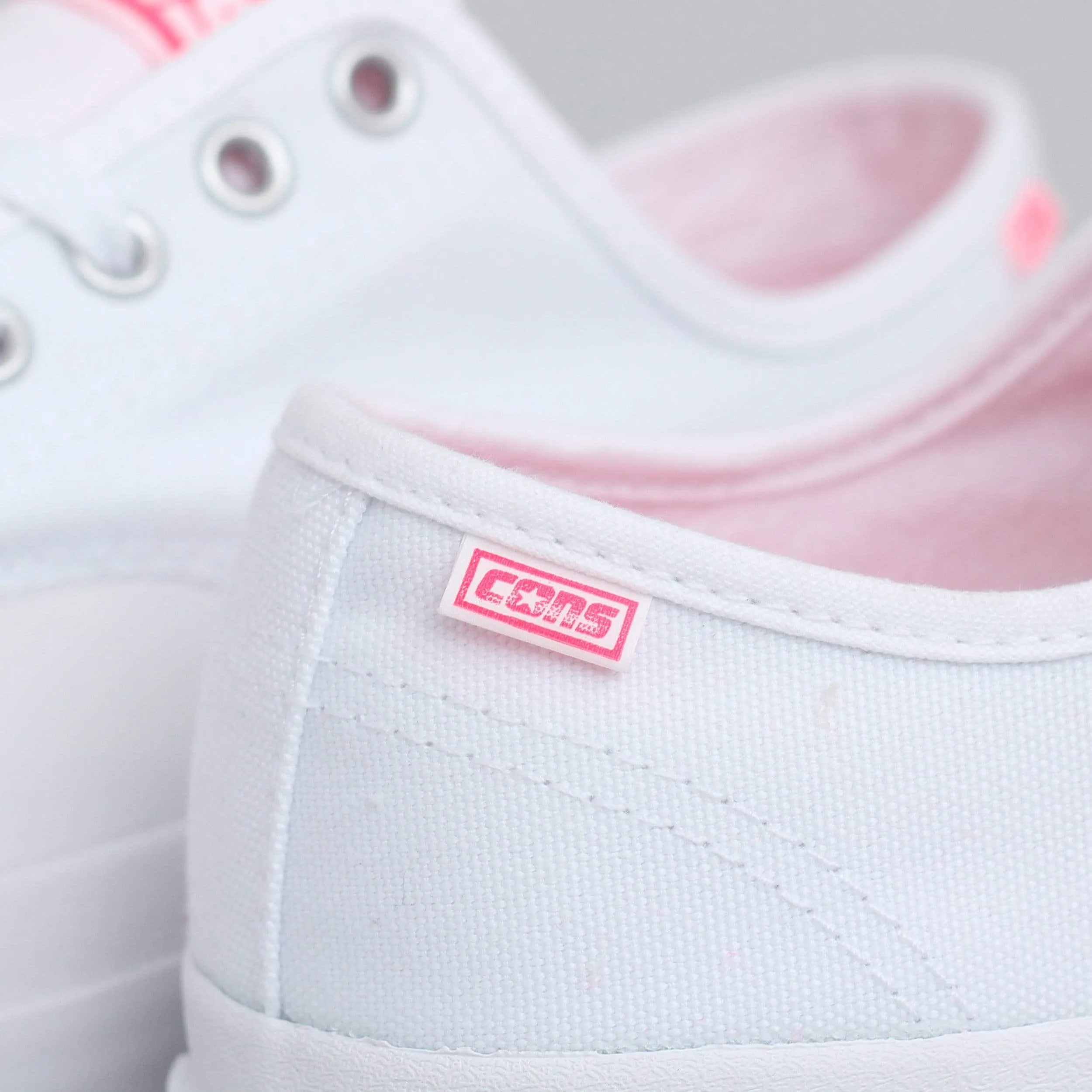 Converse Jack Purcell Pro OP OX Shoes White / Racer Pink / White