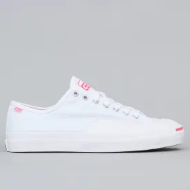 Converse Jack Purcell Pro OP OX Shoes White / Racer Pink / White