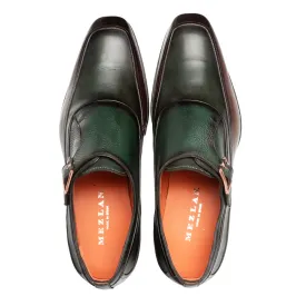 Green-Brown Two-Toned Mezlan Men's Monk Strap Artesano Style No: 21261