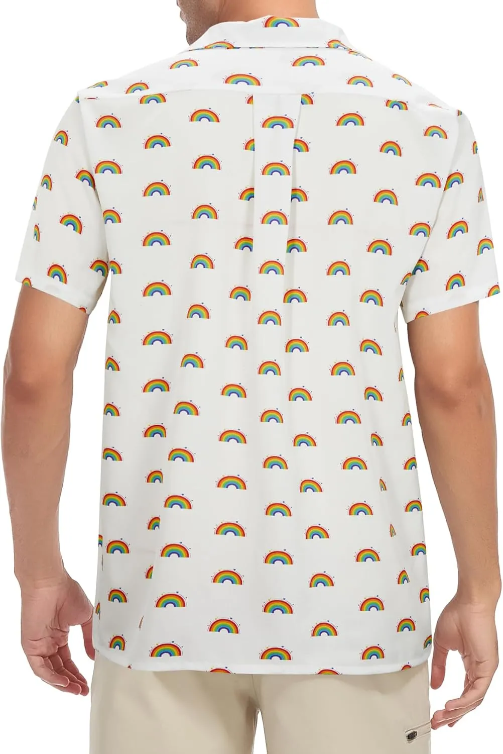 Hawaiian Shirt for Men Button Down Short Sleeve Casual Beach Shirt Summer Wear Stylish Tropical Print Shirts