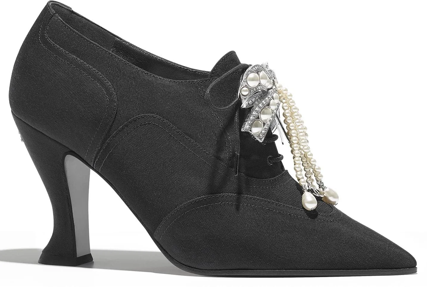 Jewel Lace-up Booties - Black, Grey, Red