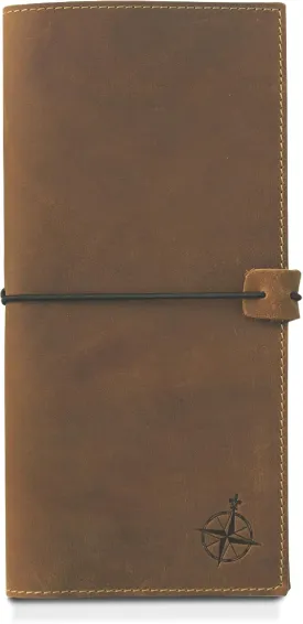 Leather Travel Wallet with Passport Holder - Genuine Leather Case with RFID Blocking for Men and Women - Passport Wallet, Leather Folding Wallet for Passports