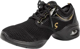 Linodes Women's Breathable Mesh Upper Jazz Dance Sneaker with Split Sole and Air Cushion Dance Multifunctional Walking Shoes Anti-Slip