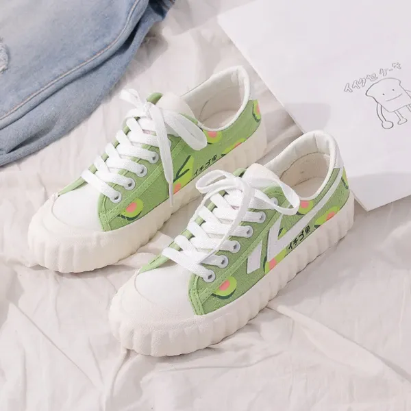 Matcha Green Avocado Canvas Shoes AD11032