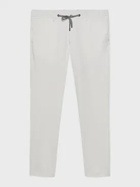 MERSINO MILANO EDITION WHITE DRAWSTRING TROUSERS - DESIGN IN ITALY