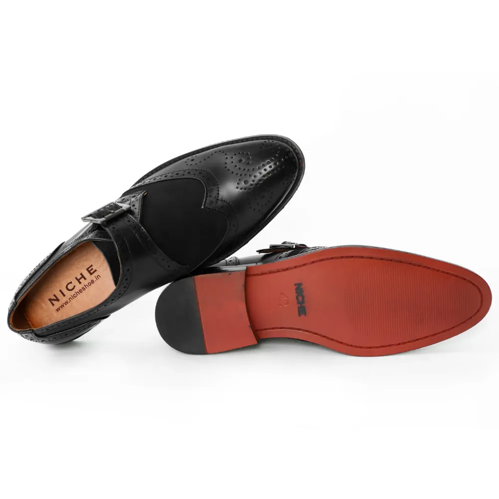 NICHE Black Dual Tone Single Strap Monk