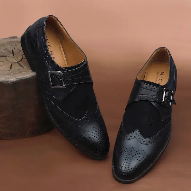 NICHE Black Dual Tone Single Strap Monk
