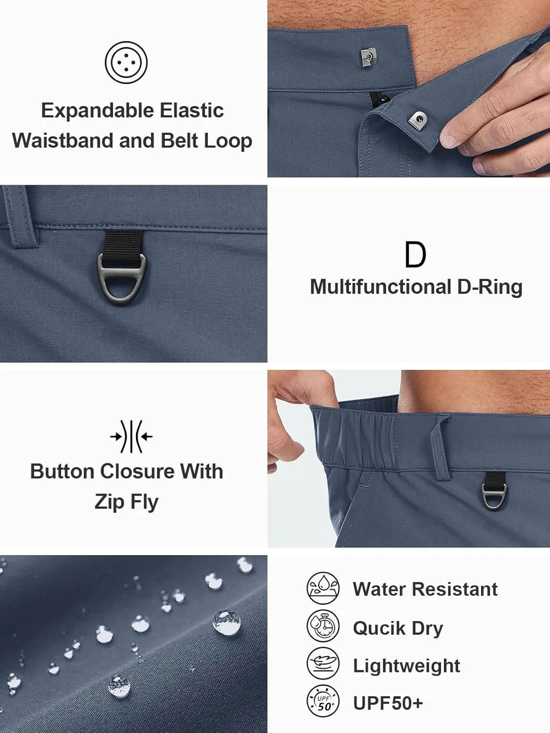 NORTHYARD Men's Casual Cargo Shorts Lightweight 9" Hiking Golf Work Quick Dry Camping Outdoor Travel Fishing with 7 Pockets