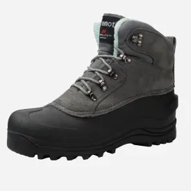 riemot Women's Winter Boots Grey Snow Boots(Upgraded Version)