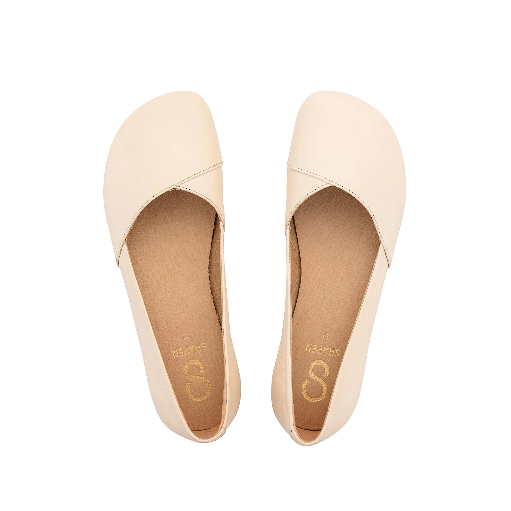 Shapen - PEONY Barefoot Ballerinas - Beige (Womens) (Wide)