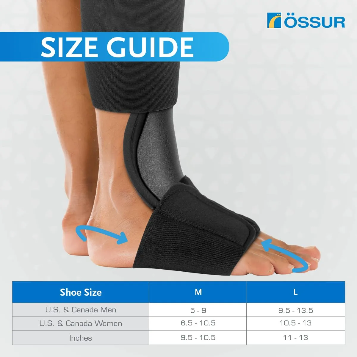 ssur Airform Night Splint - Plantar Fasciitis & Heel Pain Relief - Adjustable Support for Men & Women - Orthopedic Sleep Aid for Foot Arch Pain, Achilles Tendonitis, and Recovery - Large