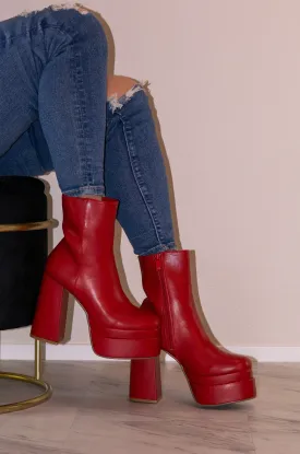 Twice - Chunky High Heel Ankle Boots For Women
