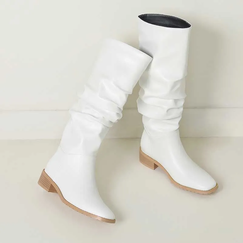 Women's Square Toe Cowboy Boots With Low Heels